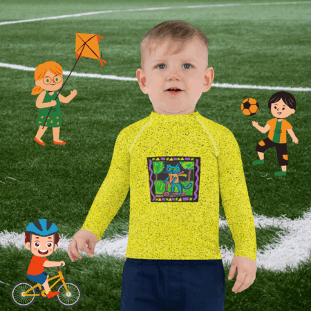 Šis sportiskā stila bērnu krekls ar garām piedurknēm ir lieliska izvēle bēniem. Krekla garo piedurkņu piegriezums nodrošina maksimālu kustību brīvību un elastību. Krekls ir šūts no kvalitatīva auduma, kas ir viegli mazgājams un izturīgs. Šis krekls apvieno sevī kvalitāti un ērtības, kas nepieciešamas ne tikai mazuļiem, bet arī viņu vecākiem. Tas ir ne tikai praktisks, bet, pateicotoes tā dizainam, arī stilīgs un patīk bērniem!