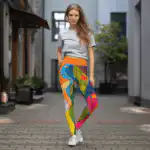 Sporta legingi “Monika” ir radīti Tev, ja mīli košumu, krāsas un ērtu apģērbu! Aizmirsti par garlaicību, šie legingi atbruņos Tevi priekam un enerģijai, lai Tu varētu doties uz fitnesa zāli, jogas nodarbību, pastaigu brīvā dabā vai vienkārši – jūties ērti mājās. Legingu “Monika” priekšrocība ir ērtība, jo tie šūti no mīksta un elastīga auduma. Legingi pielāgojas ķermeņa aprisēm un ļauj izbaudīt neierobežotu kustības brīvību! Tu novērtēsi arī legingu paaugstināto jostasvietu, jo tā rada papildus komfortu. Sporta legingu “Monika” iekšpusē ir iestrādāta arī neliela kabatiņa (sk. bildes). Legingi nezaudēs savu formu un krāsas pat pēc vairākkārtējām mazgāšanām, tāpēc ievēro kopšanas norādījumus uz etiķetes, lai paildzinātu savu legingu kalpošanas laiku.