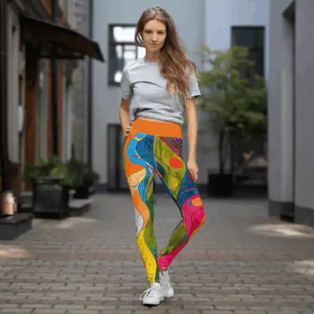 Sporta legingi “Monika” ir radīti Tev, ja mīli košumu, krāsas un ērtu apģērbu! Aizmirsti par garlaicību, šie legingi atbruņos Tevi priekam un enerģijai, lai Tu varētu doties uz fitnesa zāli, jogas nodarbību, pastaigu brīvā dabā vai vienkārši – jūties ērti mājās. Legingu “Monika” priekšrocība ir ērtība, jo tie šūti no mīksta un elastīga auduma. Legingi pielāgojas ķermeņa aprisēm un ļauj izbaudīt neierobežotu kustības brīvību! Tu novērtēsi arī legingu paaugstināto jostasvietu, jo tā rada papildus komfortu. Sporta legingu “Monika” iekšpusē ir iestrādāta arī neliela kabatiņa (sk. bildes). Legingi nezaudēs savu formu un krāsas pat pēc vairākkārtējām mazgāšanām, tāpēc ievēro kopšanas norādījumus uz etiķetes, lai paildzinātu savu legingu kalpošanas laiku.