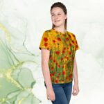 Meiteņu un jauniešu T-krekls “Benita” ir gan stilīgs, gan praktisks. Krāsu gamma un klasiskais krekla piegriezums ir viegli kombinējami ar apģērba apakšdaļu – džinsiem, šortiem vai svārkiem. Svarīgi, ka krekls nezaudēs savu formu un krāsas pat pēc vairākkārtējām mazgāšanām, jo audums ir apdrukāts sublimācijas tehnikā. Ievēro kopšanas norādījumus uz etiķetes un krekls “Benita” ilgi priecēs tā nēsātāju!