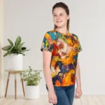 Bērnu un jauniešu T-krekls “Jodie” ar stilizētu joņojošu zirgu dizainu ir lieliska dāvana jebkuram bērnam vai jaunietim, kam patīk piedzīvojumi, daba un stilīgs apģērbs. Košās krāsas atspoguļo neizsīkstošo enerģiu un dzīvesprieku. kreklu var nēsāt kopā ar saviem iemīļotajiem džinsiem vai auduma biksēm, tas lieliski izskatīsies arī kombinācijā ar brīva stila svārkiem. T-kreklam “Jodie” ir klasisks piegriezums, kas nozīmē, ka tas būs vienmēr aktuāls. Krekls ir ērts, tas nezaudēs krāsas un formu pat pēc vairākkārtējām mazgāšanām. Lai krekls kalpotu pēc iespējas ilgāk, ievēro kopšanas norādījumus uz etiķetes! Šis T-krekls ir ražots Latvijā! Iegādājies T-kreklu “Jodie” jau šodien un izbaudi prieku, ko sniedz krāsas!