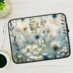 Romantiska dizaina aizsargājošs portatīvā datora maks ar vasarīgu dizainu zilos pasteļa toņos