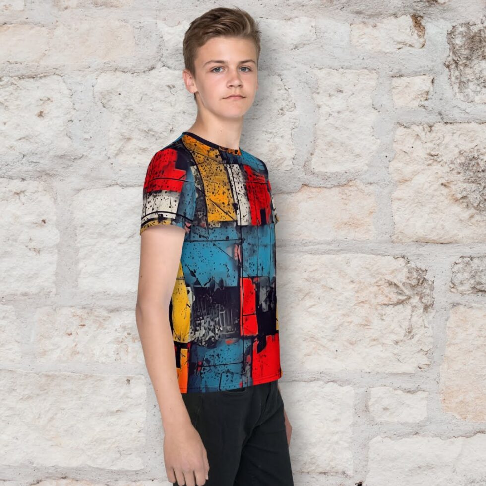 Košs un krāsains unisex piegriezuma krekls bērniem un jauniešiem no 8 līdz 20 gadu vecumam.