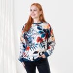 Džemperis ar ziedu apdruku “Samanta”