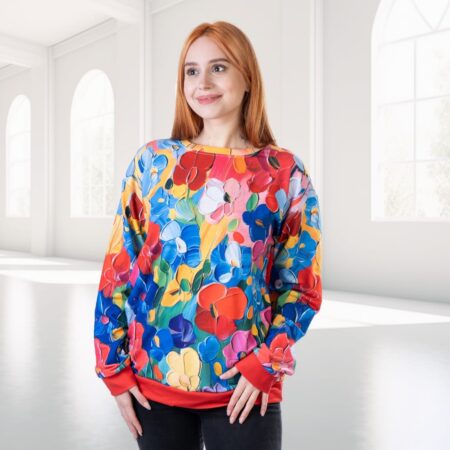 Džemperis ar košiem ziediem "Ulla" S